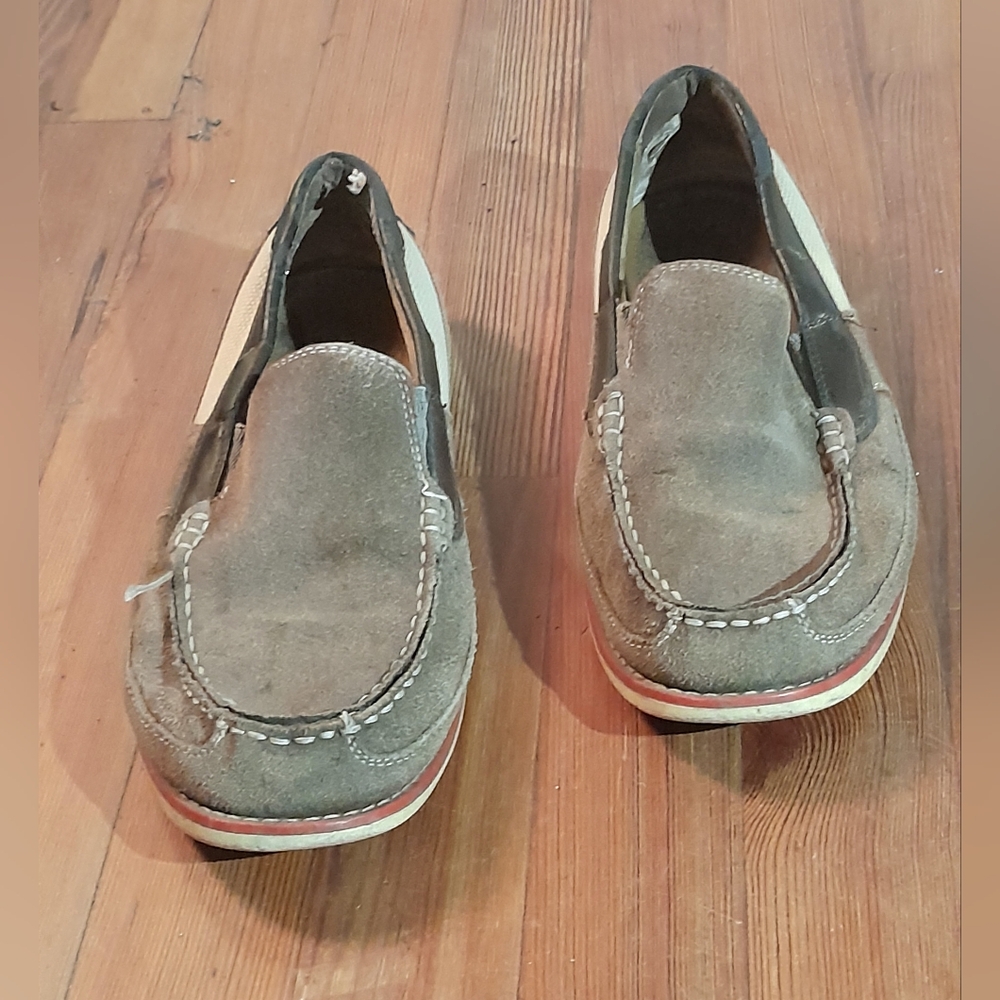 G.H. Bass & Co. Suede Slip-on Casual Boat Shoes, Size 9.5
